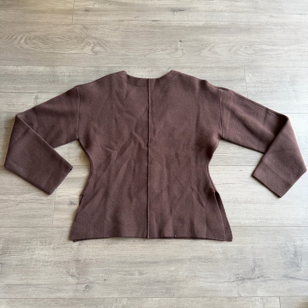 Brown V-Neck Cardigan - size medium - Picture 4 of 4